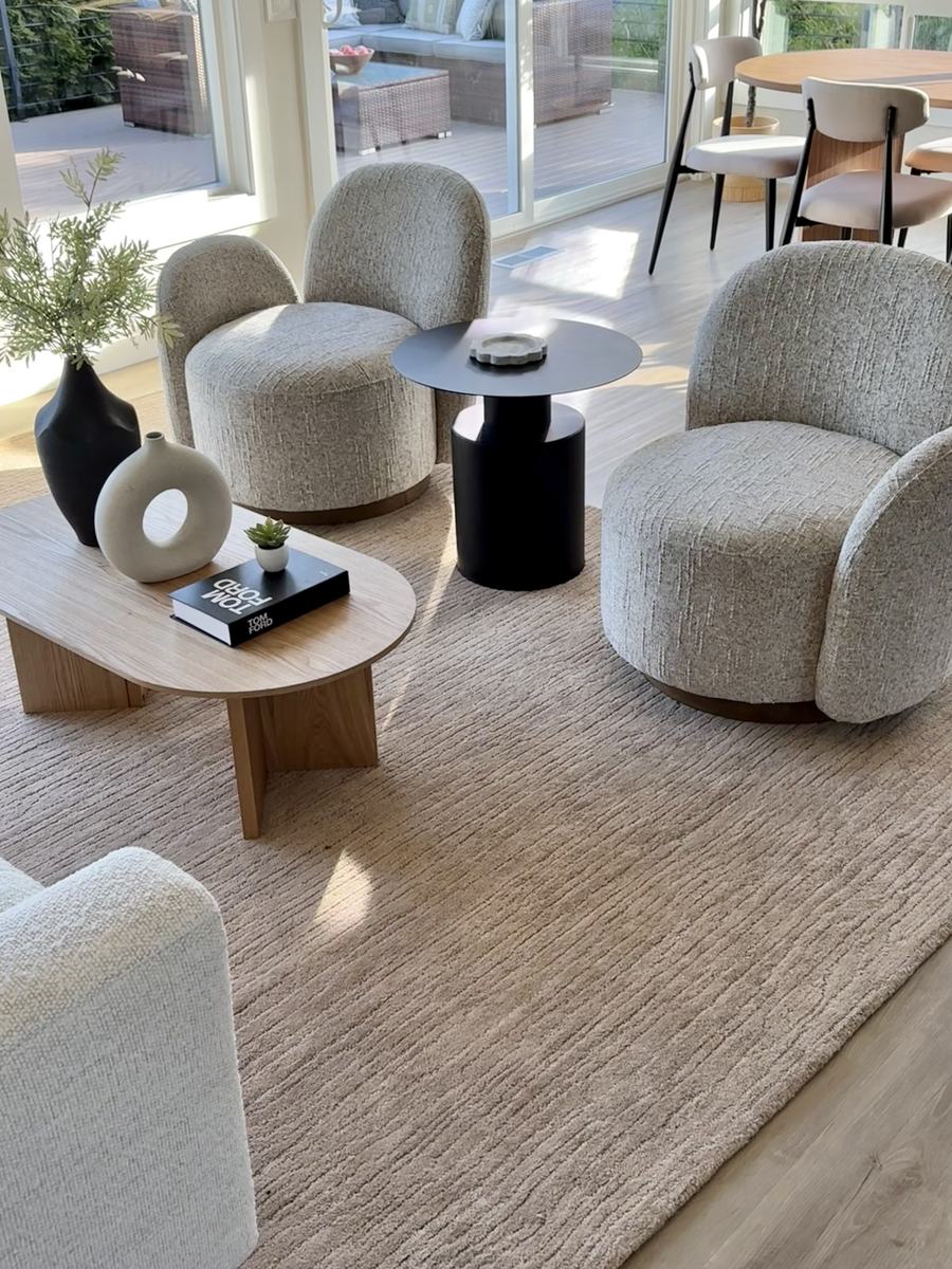 Sitting area staged by Top Staging And Design at the Bellevue project
