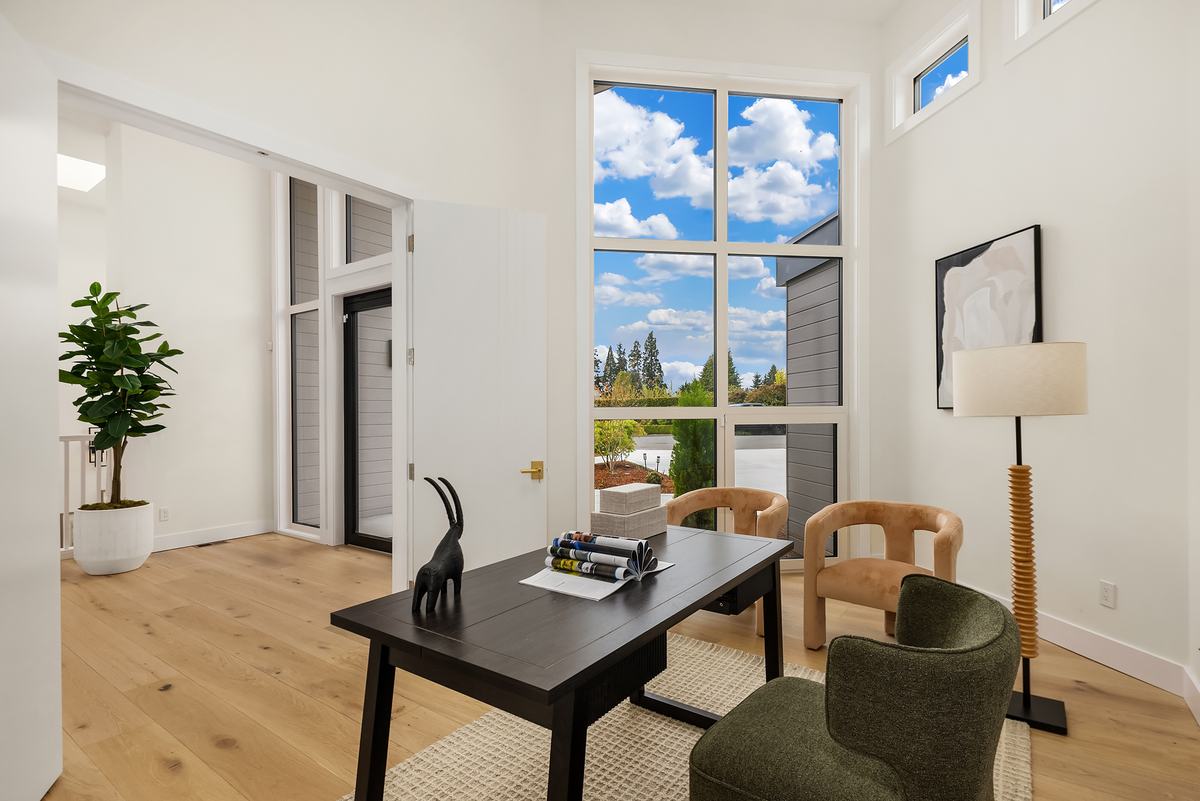Office staged by Top Staging And Design at the Clyde Hill project