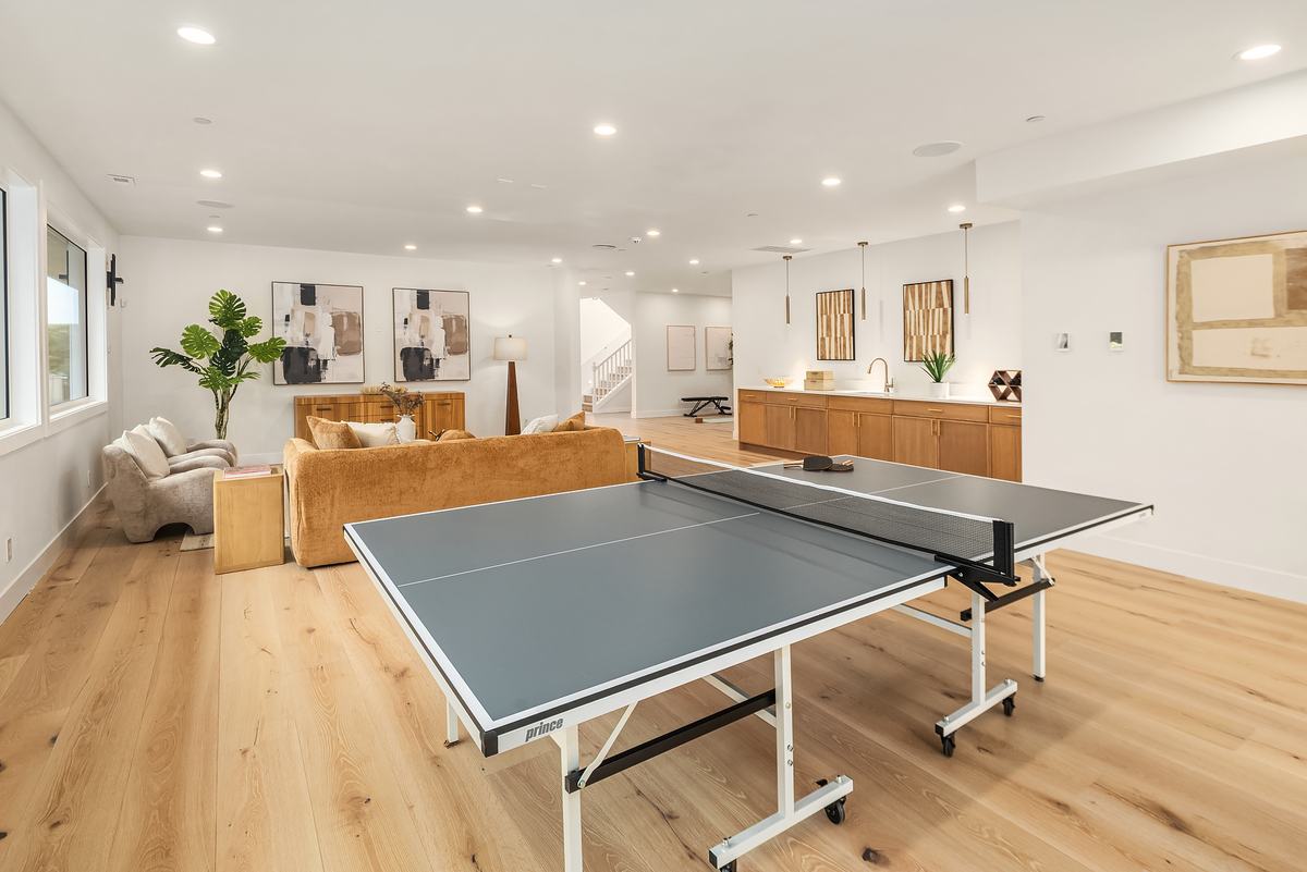 Games room staged by Top Staging And Design at the Clyde Hill project
