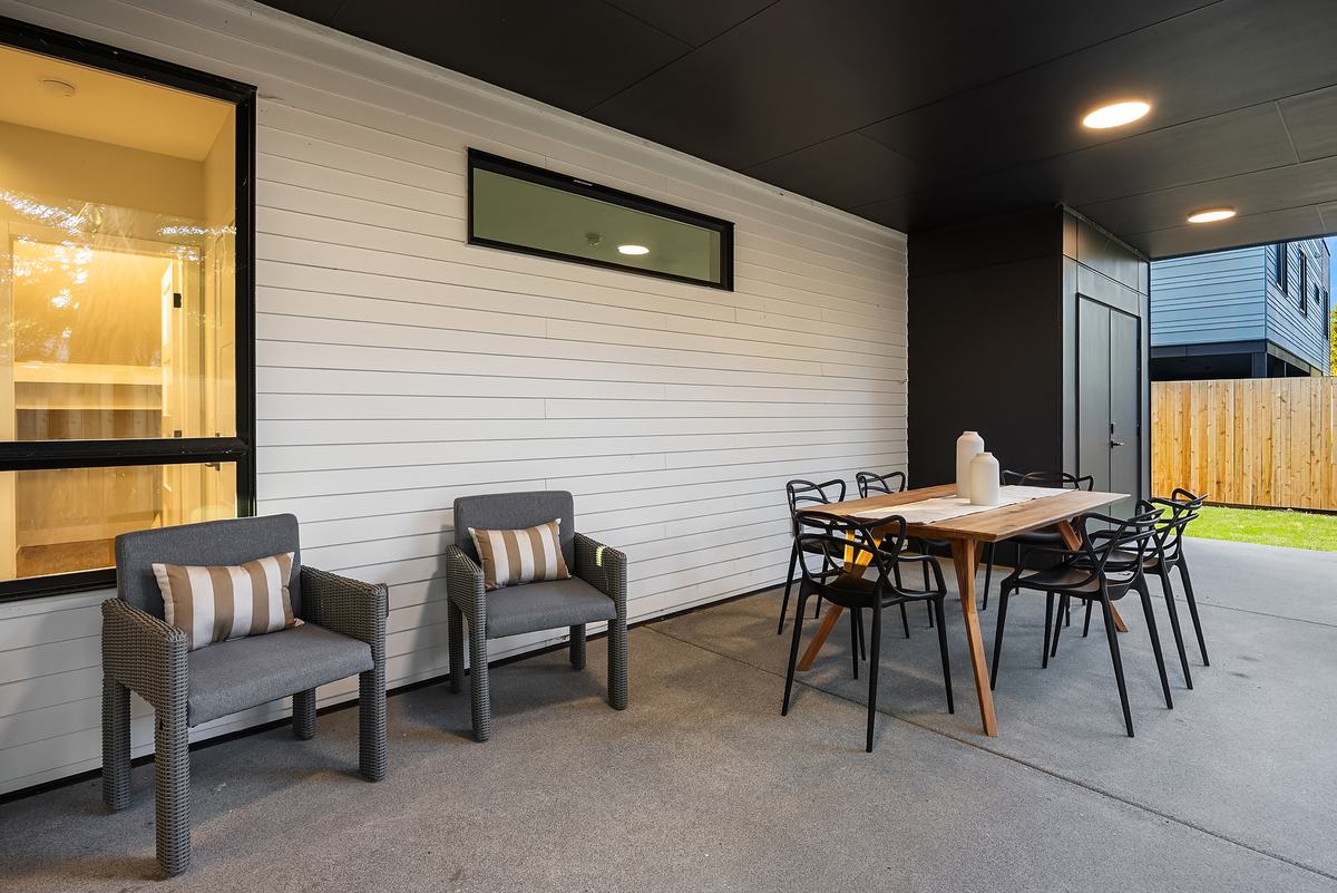 Patio staged by Top Staging And Design at the Shoreline project